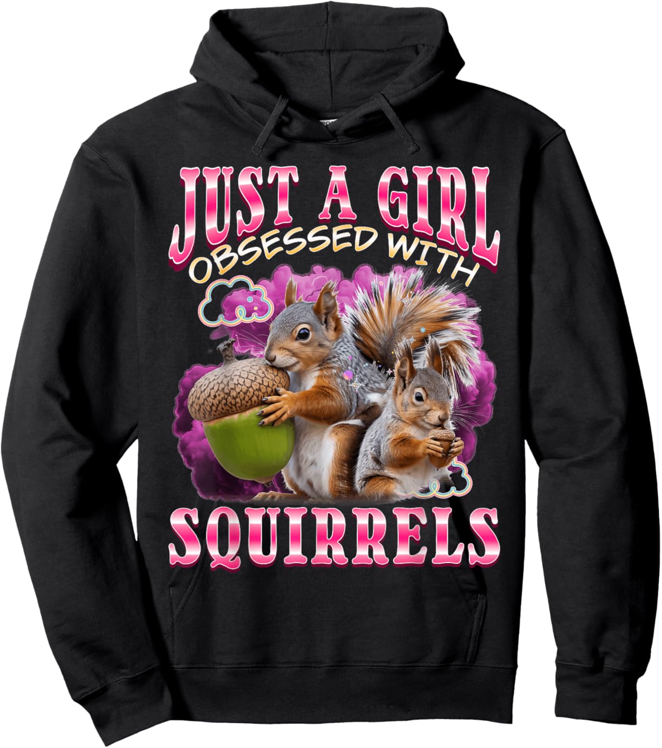 Funny Squirrel Hoodie - Hoodie | Black