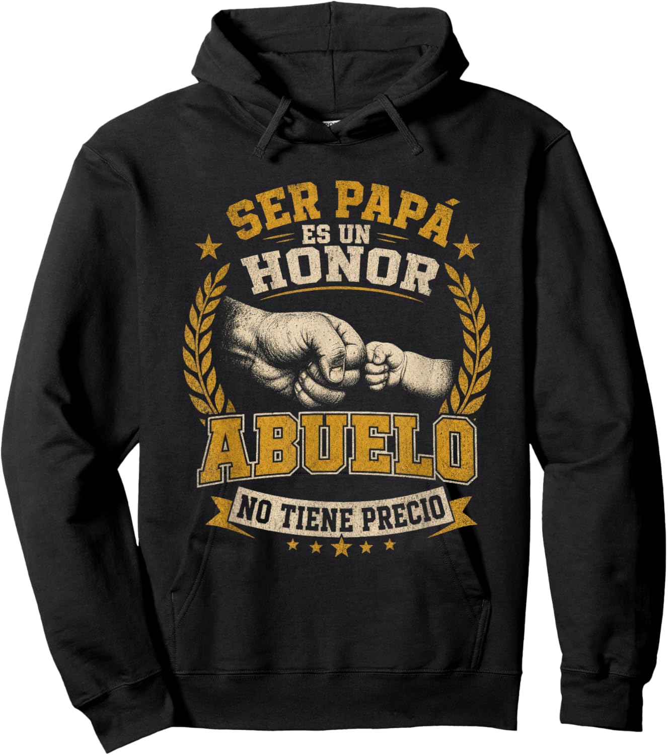 Ser Papa ES Un Honor Ser Abuelo No Tiene Precio Grandfather Hoodie - Hoodie | Black