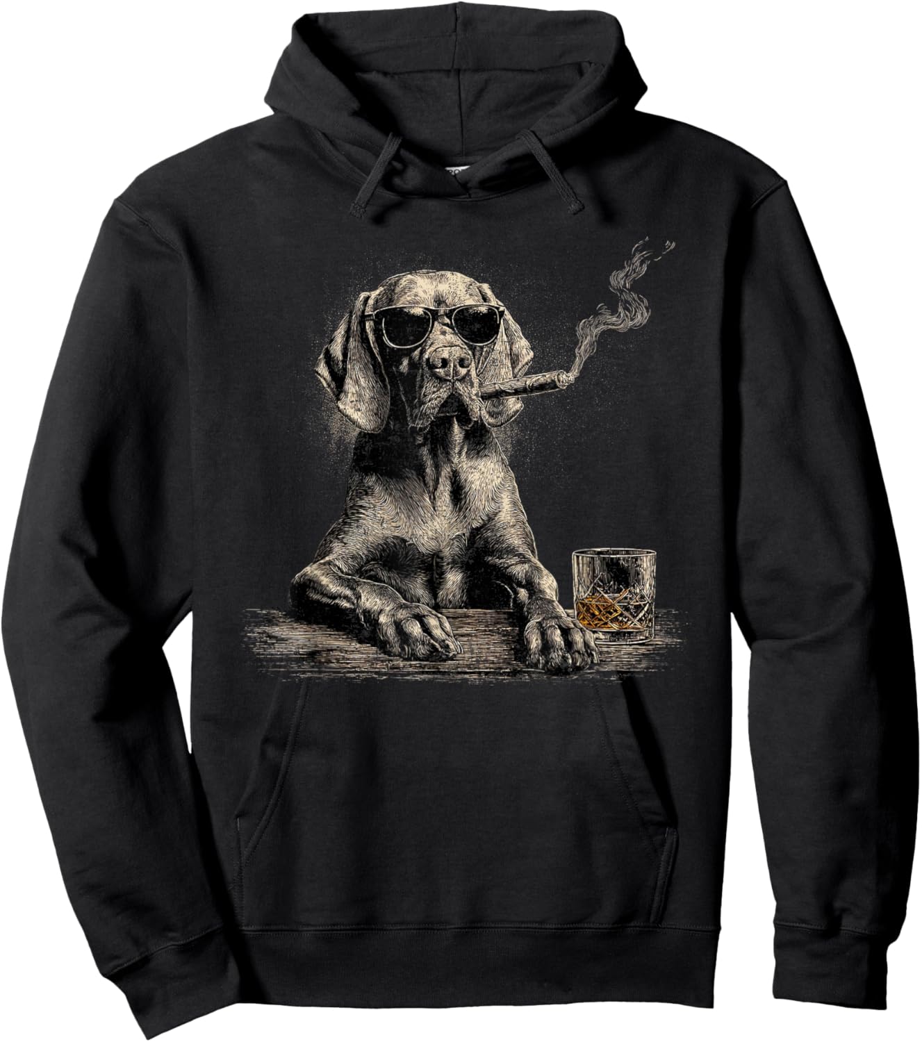 Vizsla Dad Dog Sunglasses Father's Day Family Hoodie - Hoodie | Black