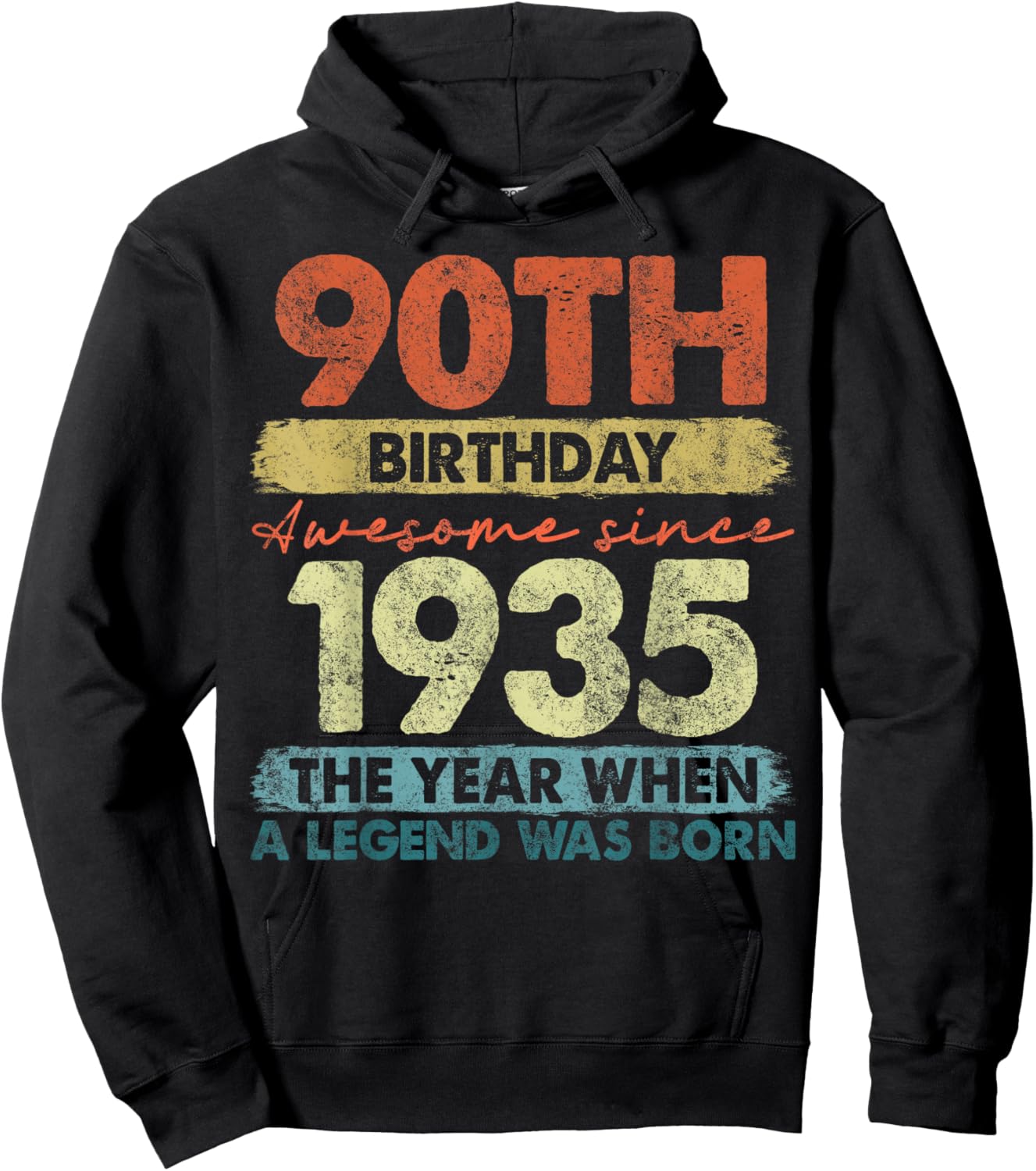 Vintage Legend Birthday Shirts Women 2025 90 Year Old Gifts Vintage 1935 Limited Edition 90th Birthday -Adults and Kids Black Short Sleeve Small Hoodie - Hoodie | Black