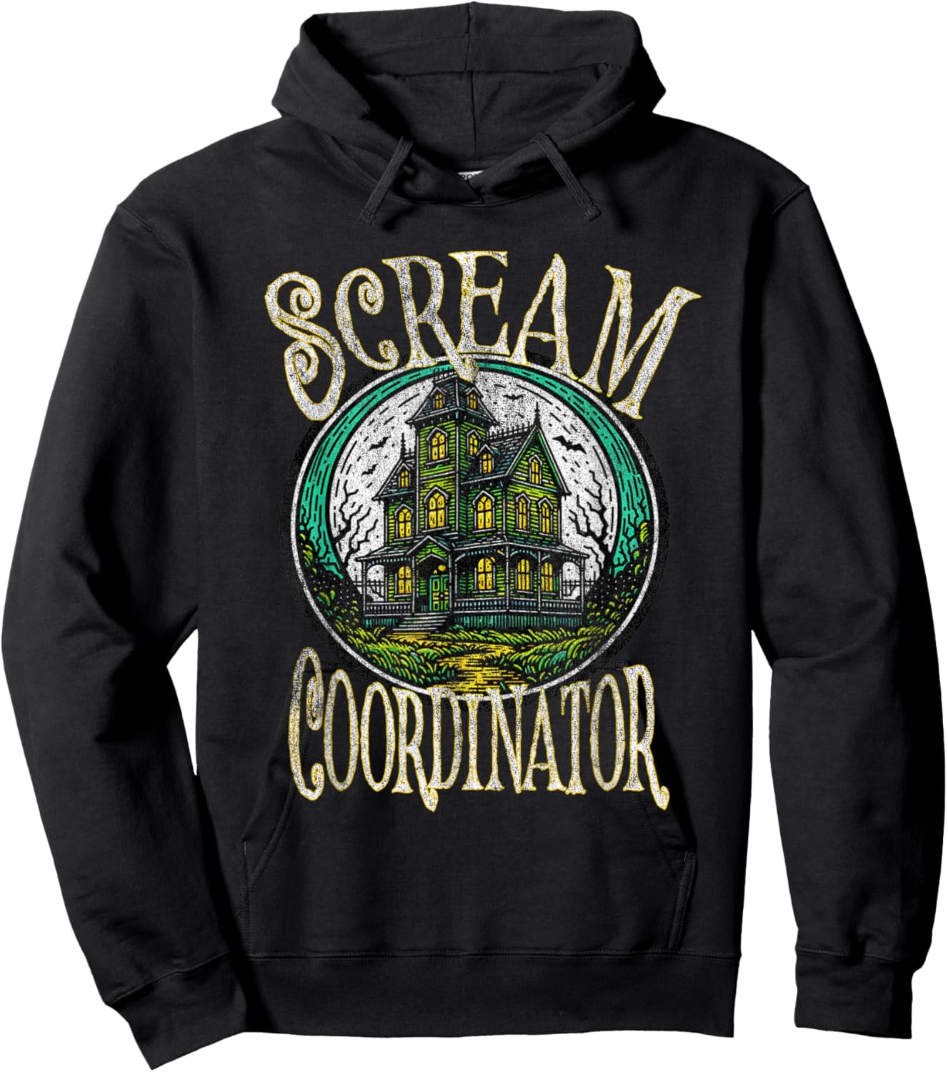 Haunted House Tour Guide Scream Coordinator Halloween Haunt Hoodie - Hoodie | Black