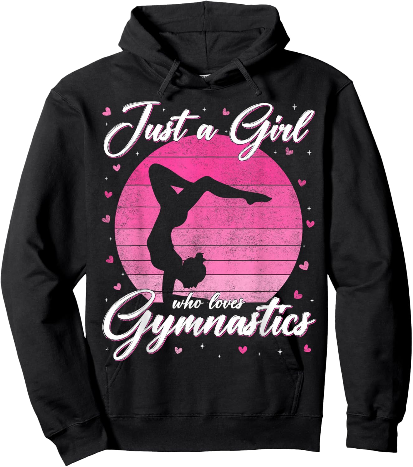 Just A Girl Who Loves Gymnastics Gymnast Women Girl Hoodie - Hoodie | Black