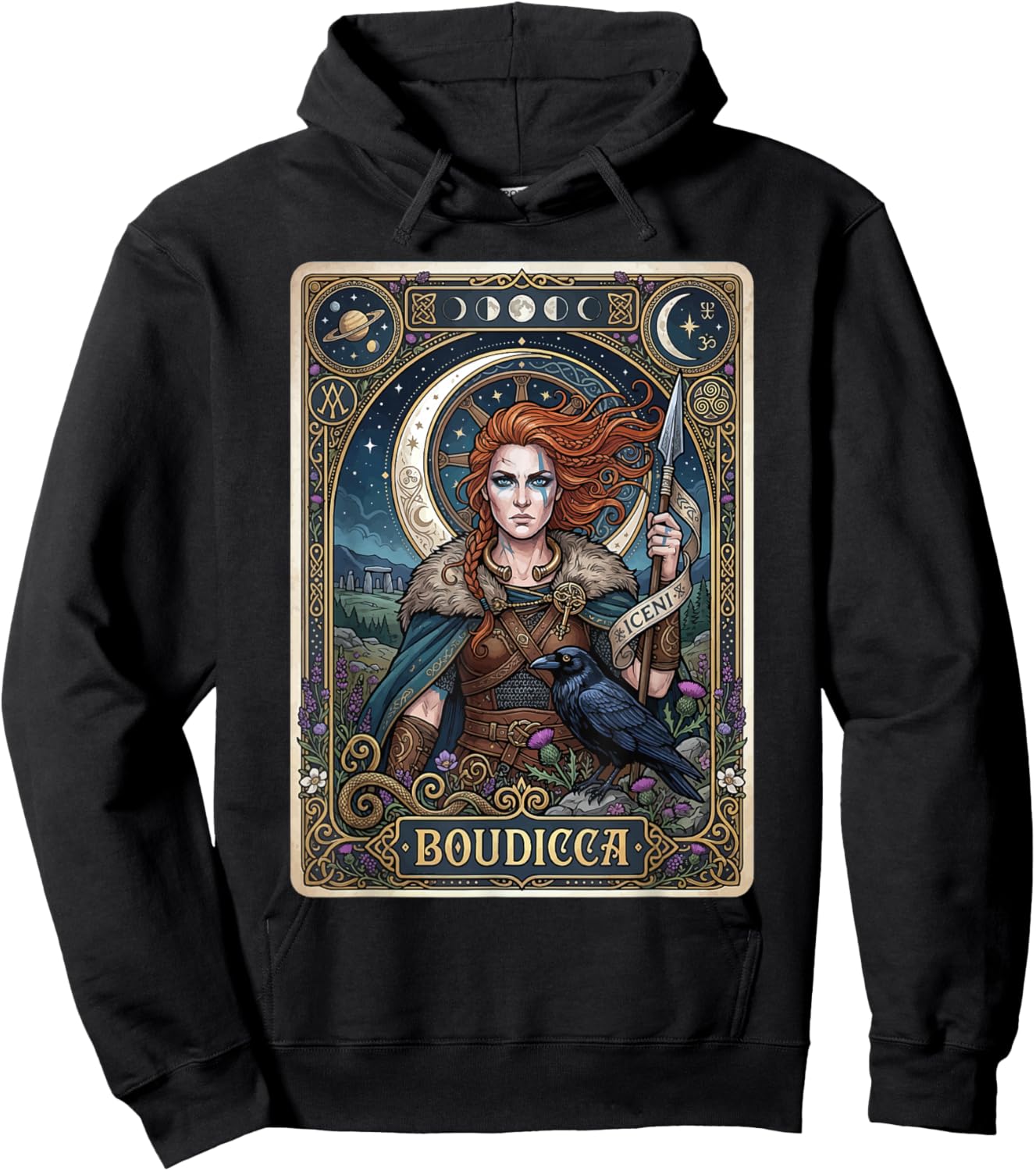 Boudicca Tarot Hoodie - Hoodie | Black
