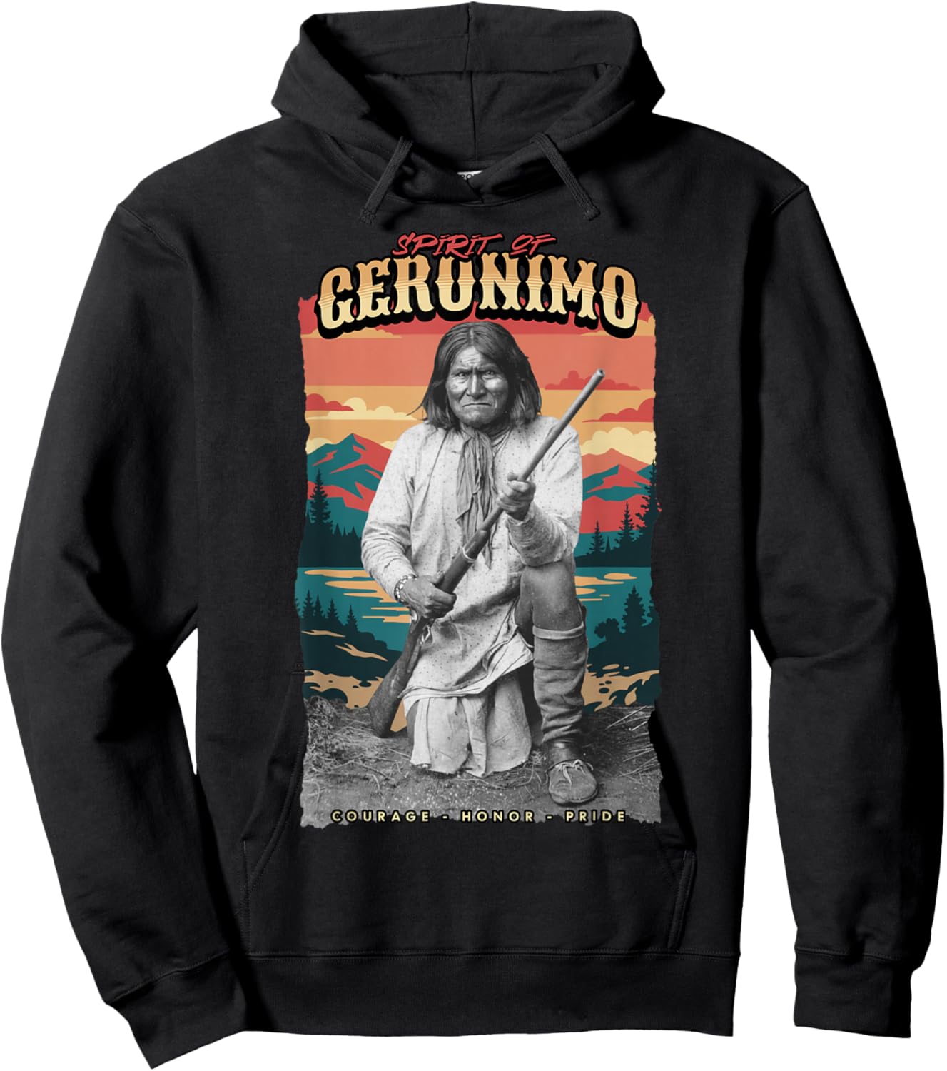 Geronimo Native American Indian Hero Arizona Hoodie - Hoodie | Black
