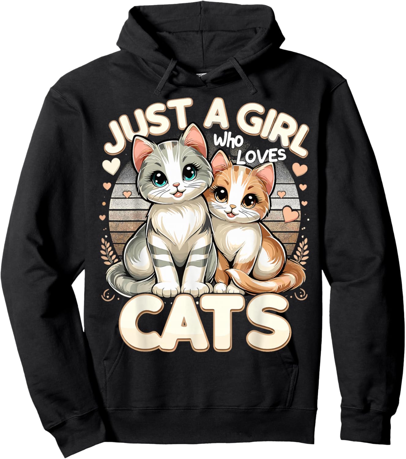 Just A Girl Who Loves Cats Hoodie - Hoodie | Black