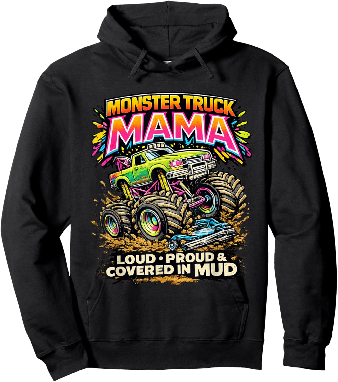 Monster Trucks Matching Family Outfits Motorsports Offroad Hoodie - Hoodie | Black