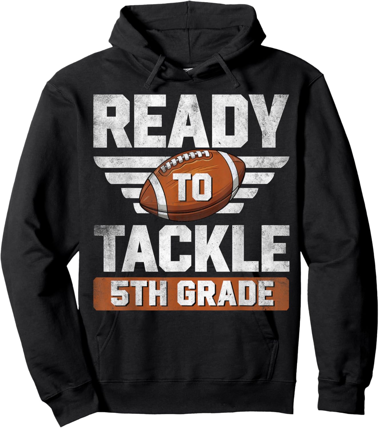Ready To Tackle 5th Grade Football Back To School Boys Kids Hoodie - Hoodie | Black
