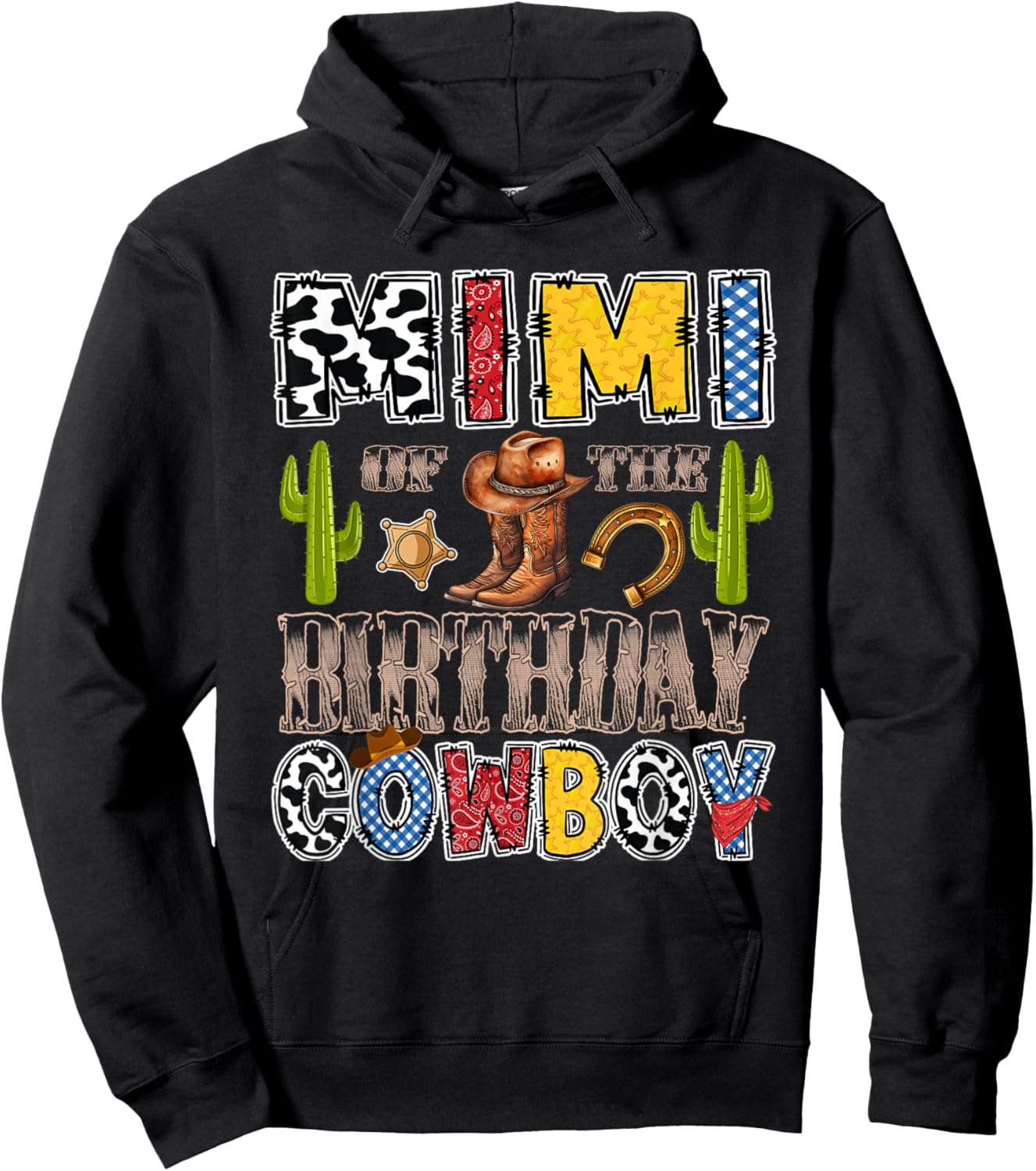 Mimi of The Birthday Cowboy Western Birthday Boy Hoodie - Hoodie | Black