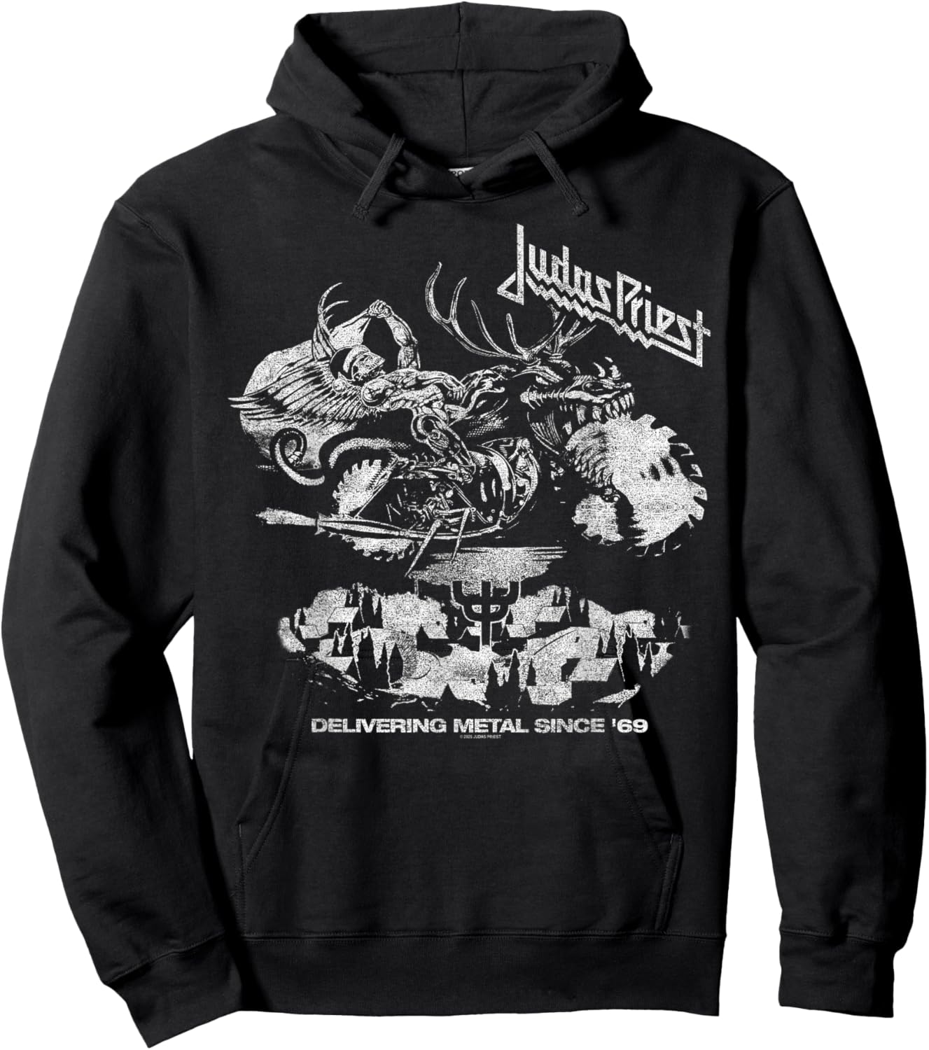 Judas Priest Painkiller Holiday Scene Red Hoodie - Hoodie | Black