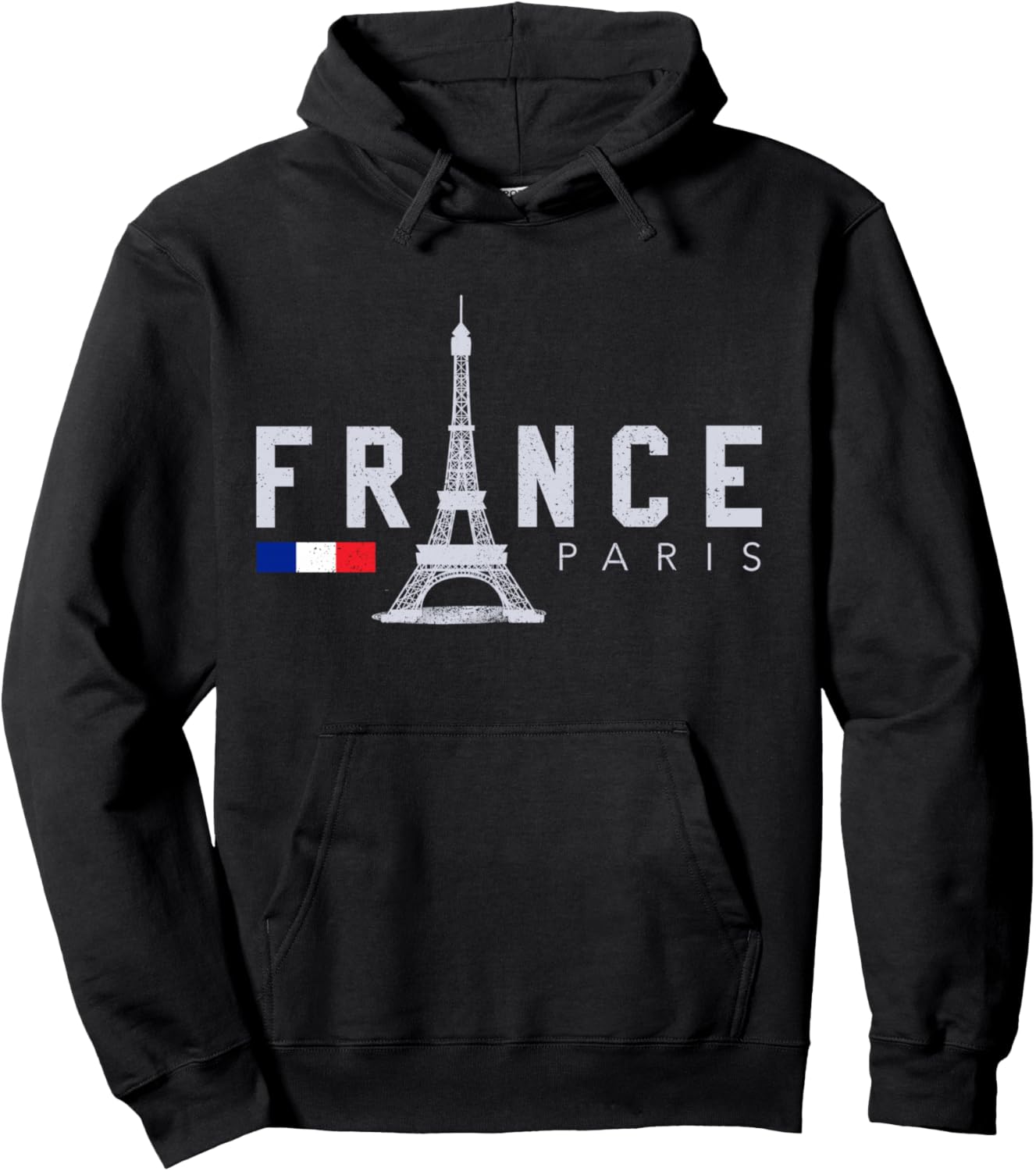 France Paris France Flag Eiffel Tower Souvenir Gift Hoodie - Hoodie | Black