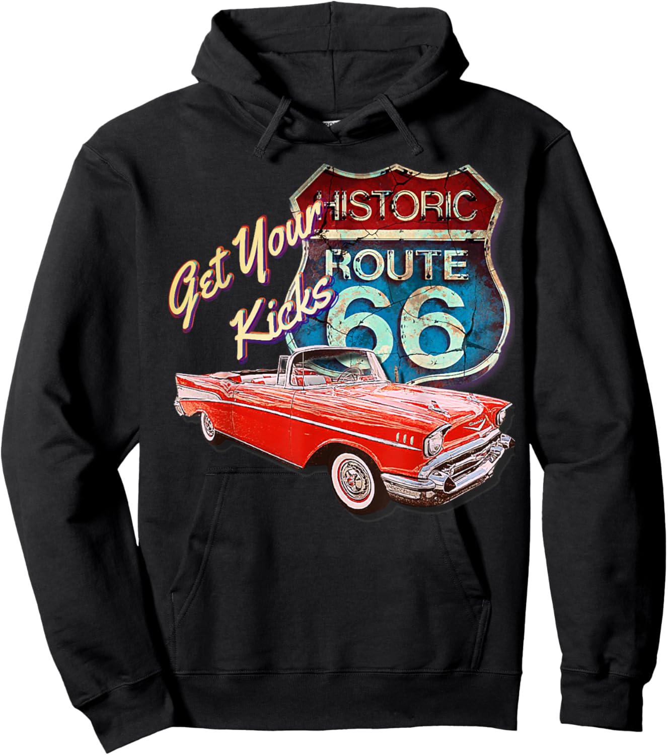 1957 57 Chevys Truck Bel Air Vintage Retro Car Street Hoodie - Hoodie | Black