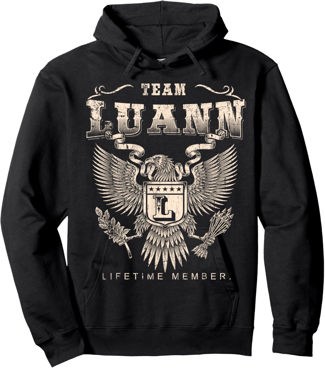 Team Luann Lifetime Member - Luann Name Hoodie - Hoodie | Black