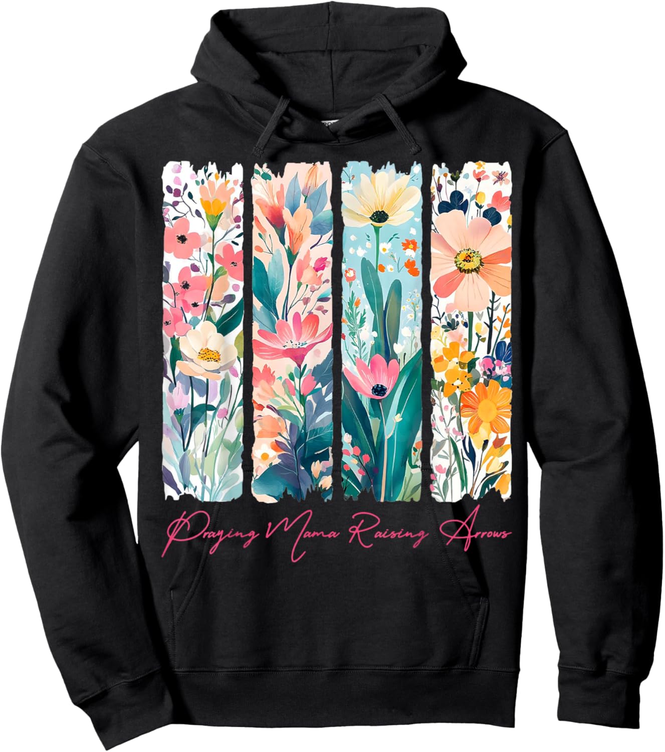 Praying Mama Raising Arrows Christian Mama Mother’s Day Hoodie - Hoodie | Black