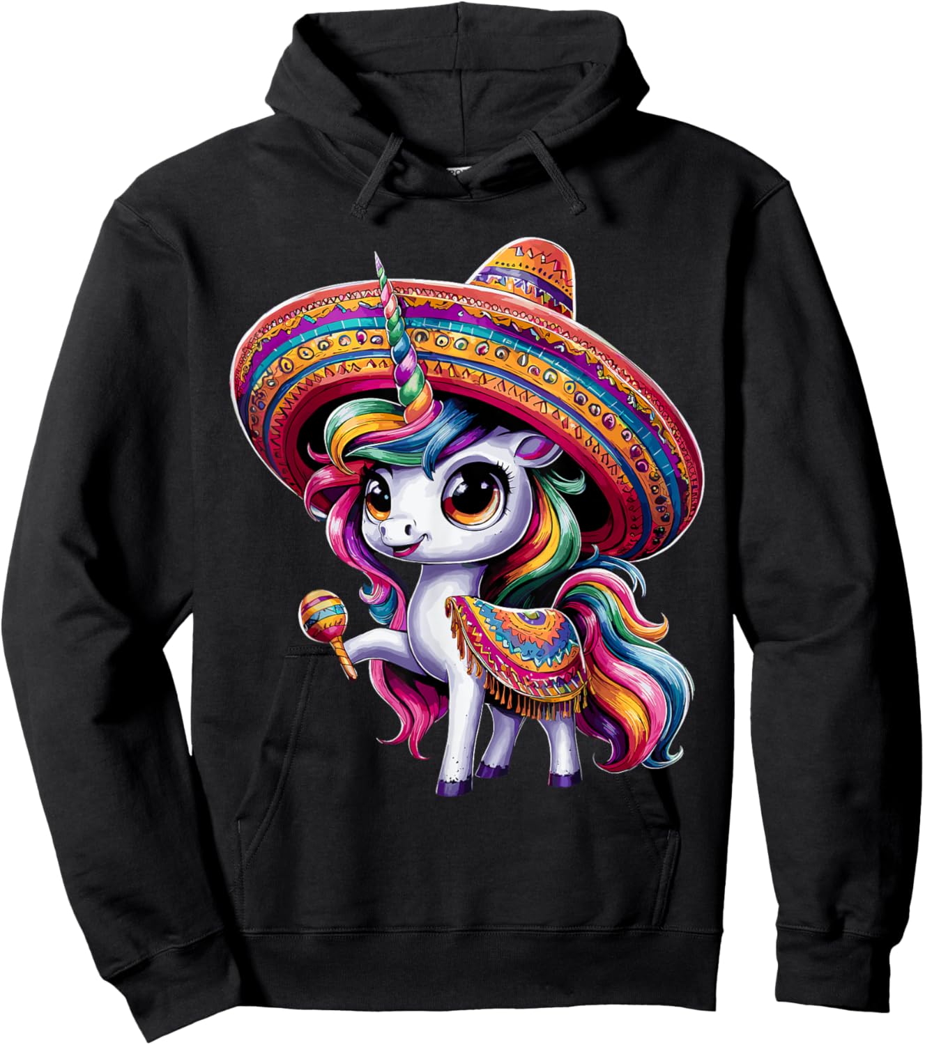 Cinco de Mayo Mexican Unicorn Hoodie - Hoodie | Black