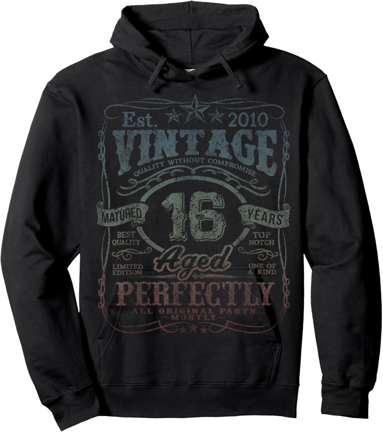 Vintage 2010 Limited Edition Shirt 16 Year Old 16th Birthday Hoodie - Hoodie | Black