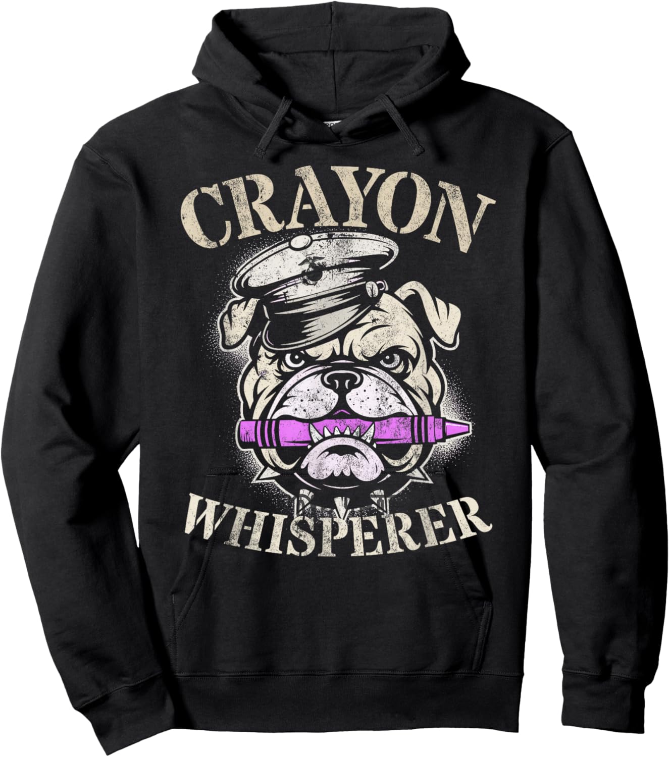 Grunt Crayon Whisperer Corps Military School Boot Camp Dad Hoodie - Hoodie | Black