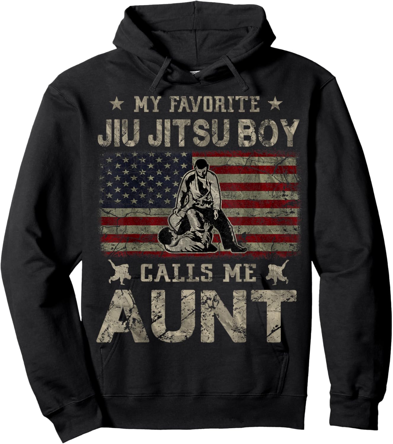 My Favorite Jiu Jitsu Boy Calls Me Aunt Mother's Day Hoodie - Hoodie | Black