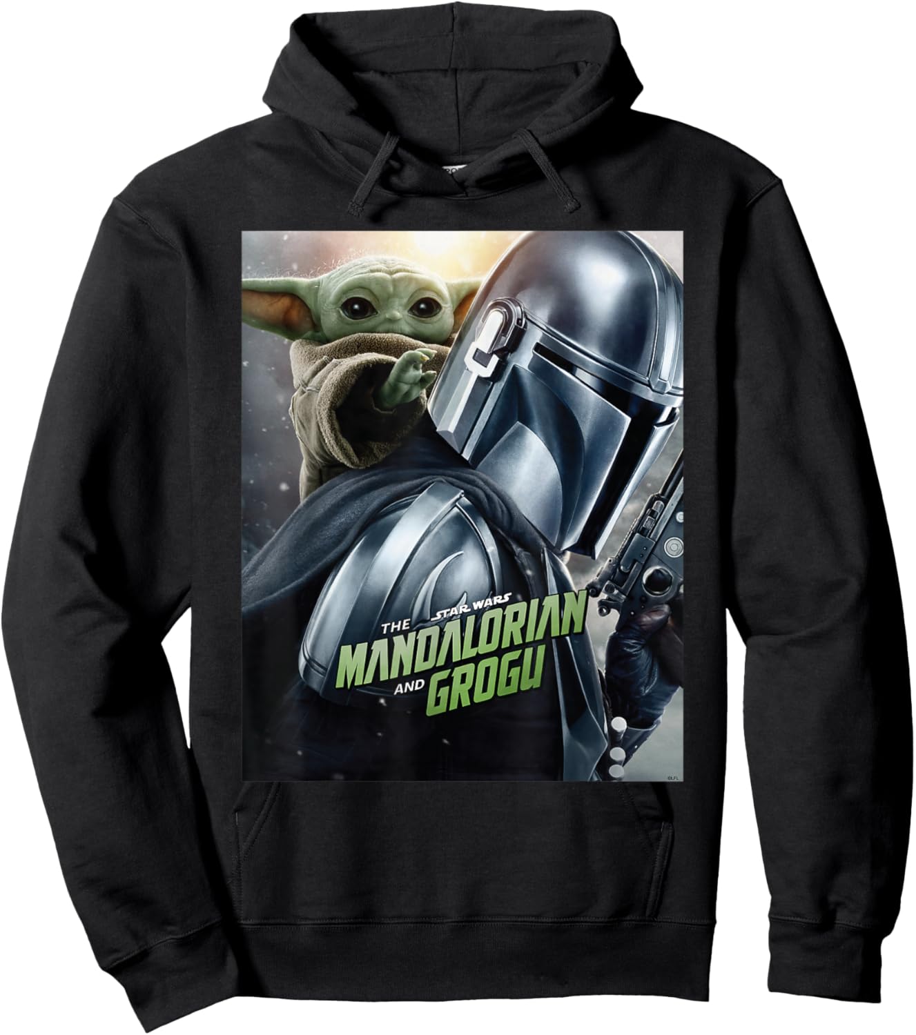 Star Wars The Mandalorian and Grogu Official Movie Poster Hoodie - Hoodie | Black
