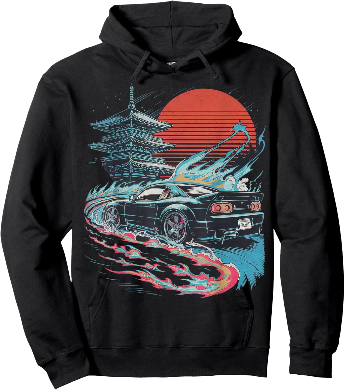 JDM car Japanese Retro Car Racing Drifting Legend Tuning Hoodie - Hoodie | Black