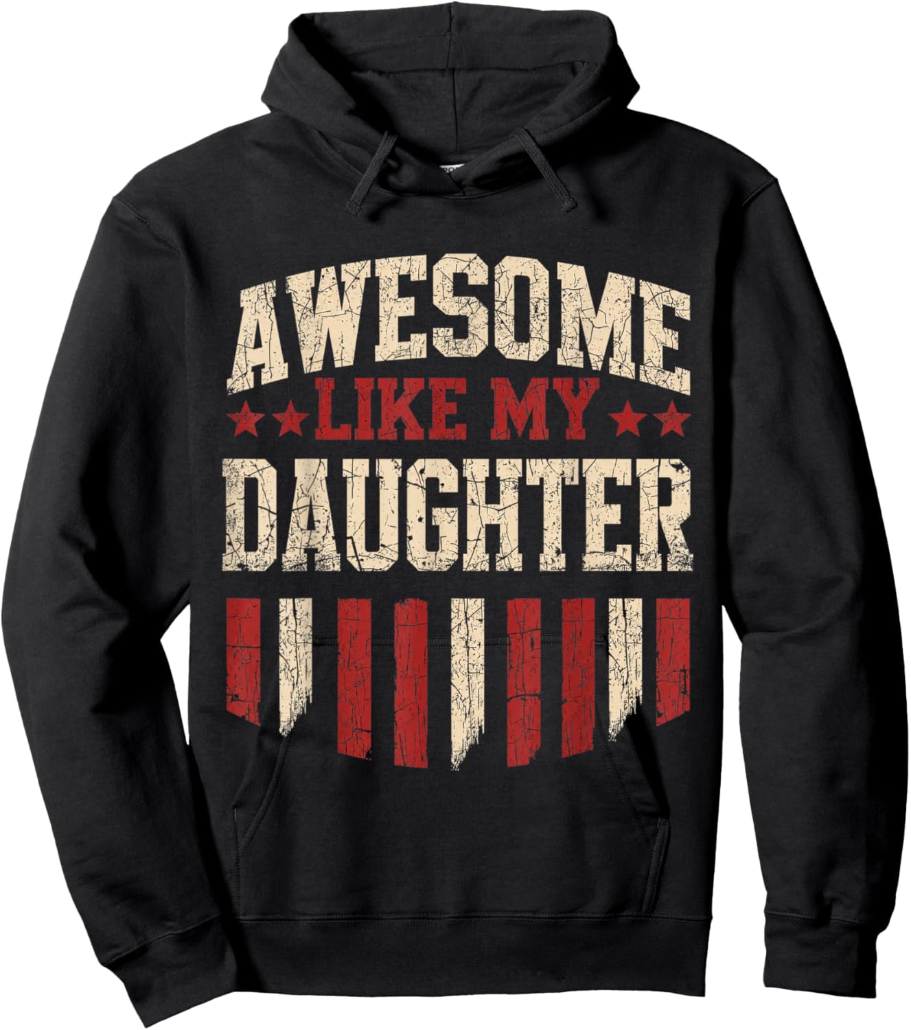 Awesome Like My Daughter Funny Men Dad Father's Day Hoodie - Hoodie | Black