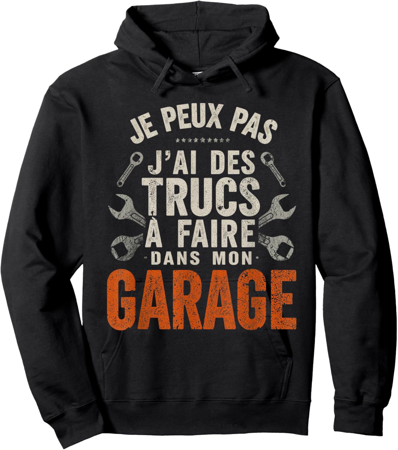Funny Dad Bricoleur J'peux Pas J'Ai Garage DIY Funny Hoodie - Hoodie | Black