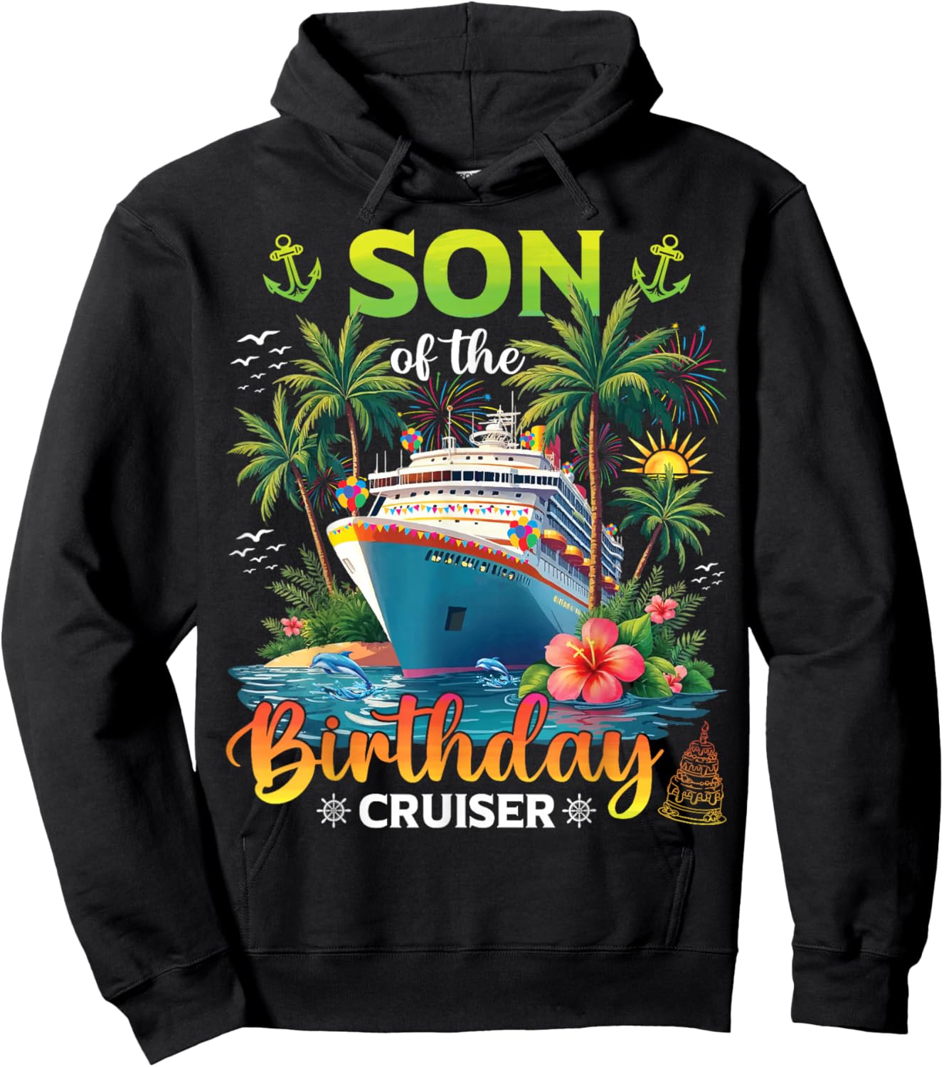 Family Matching Son of The Birthday Cruiser Hoodie - Hoodie | Black