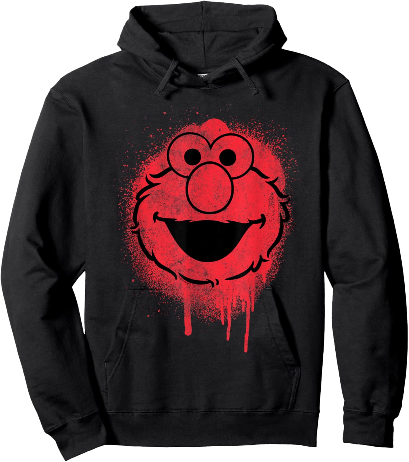 Sesame Street Elmo Graffiti Spray Face Halloween Costume Hoodie - Hoodie | Black