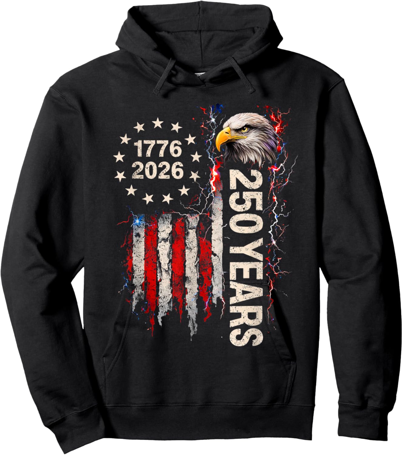 États-Unis d'Amérique - 250 Ans - 1776-2026 - États-Unis Hoodie - Hoodie | Black