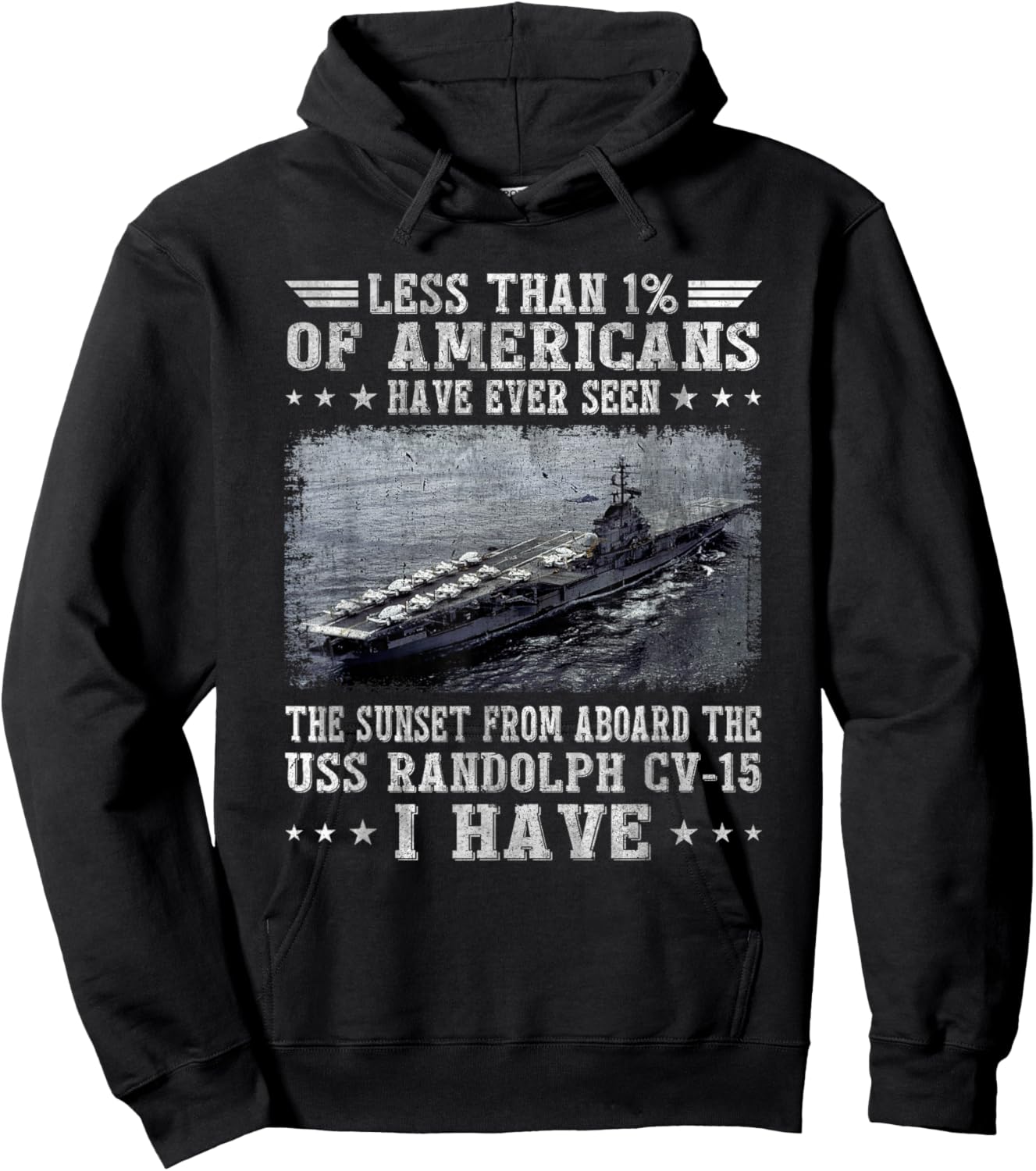 USS Randolph CV-15 Aircraft Carrier Sailor Veterans Day Papa Hoodie - Hoodie | Black