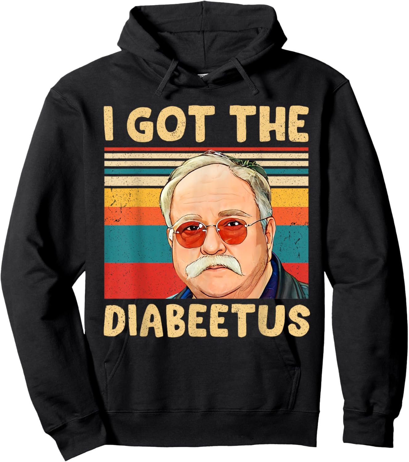 Retro I Got The Diabeetus Funny Pancreas Diabetes Awareness Hoodie - Hoodie | Black