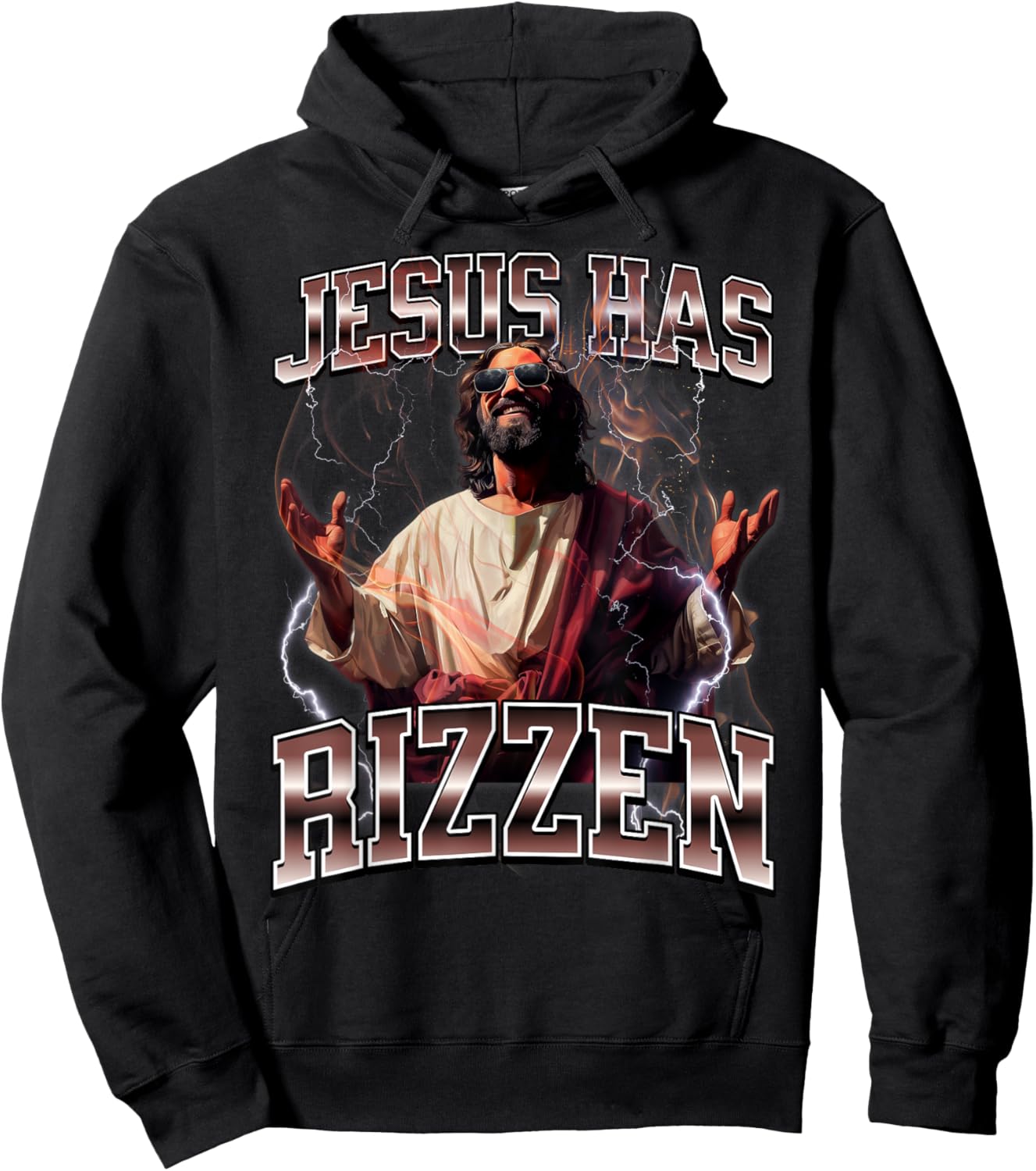 Jesus Has Rizzen Hoodie - Hoodie | Black