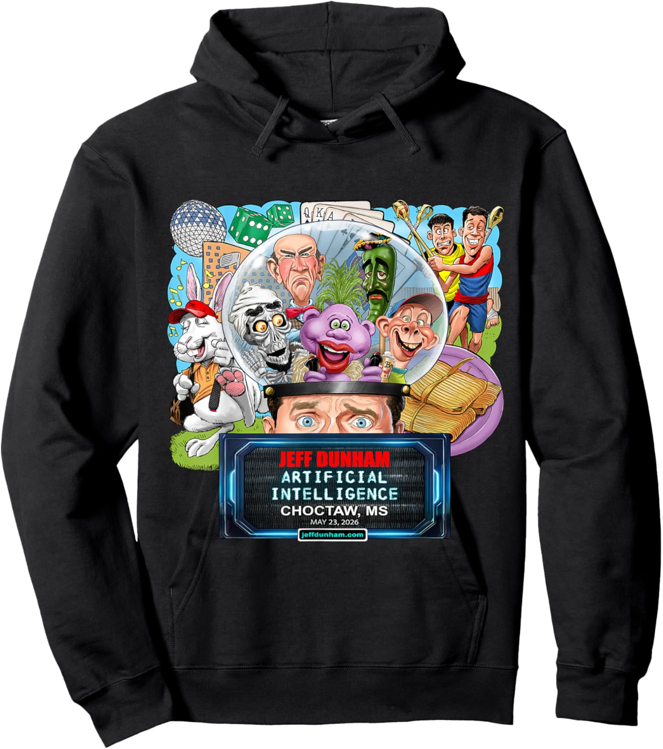 Jeff Dunham Choctaw, MS (2026) Hoodie - Hoodie | Black