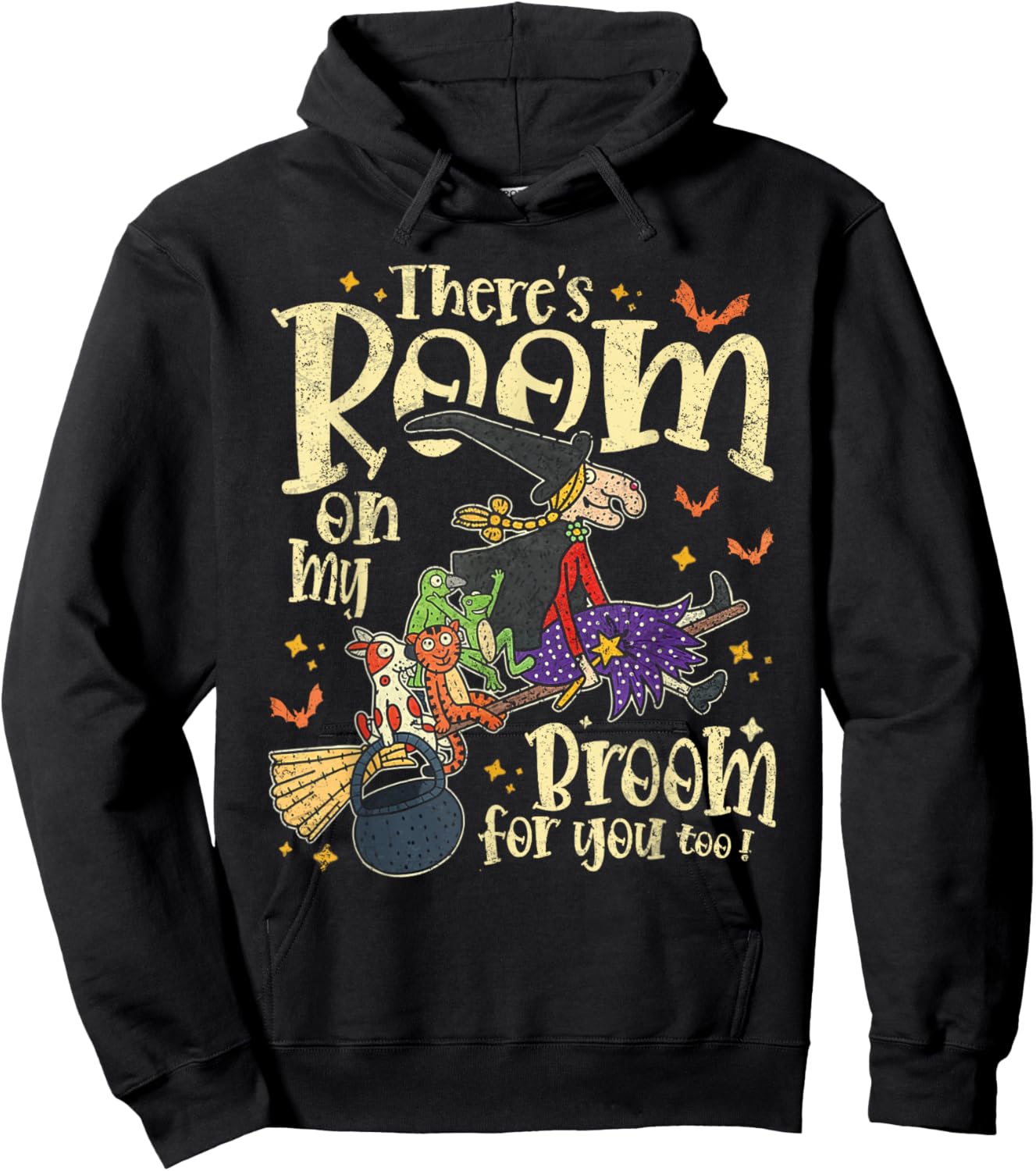 There's Room On My Broom for You Too Teacher Halloween Hoodie - Hoodie | Black