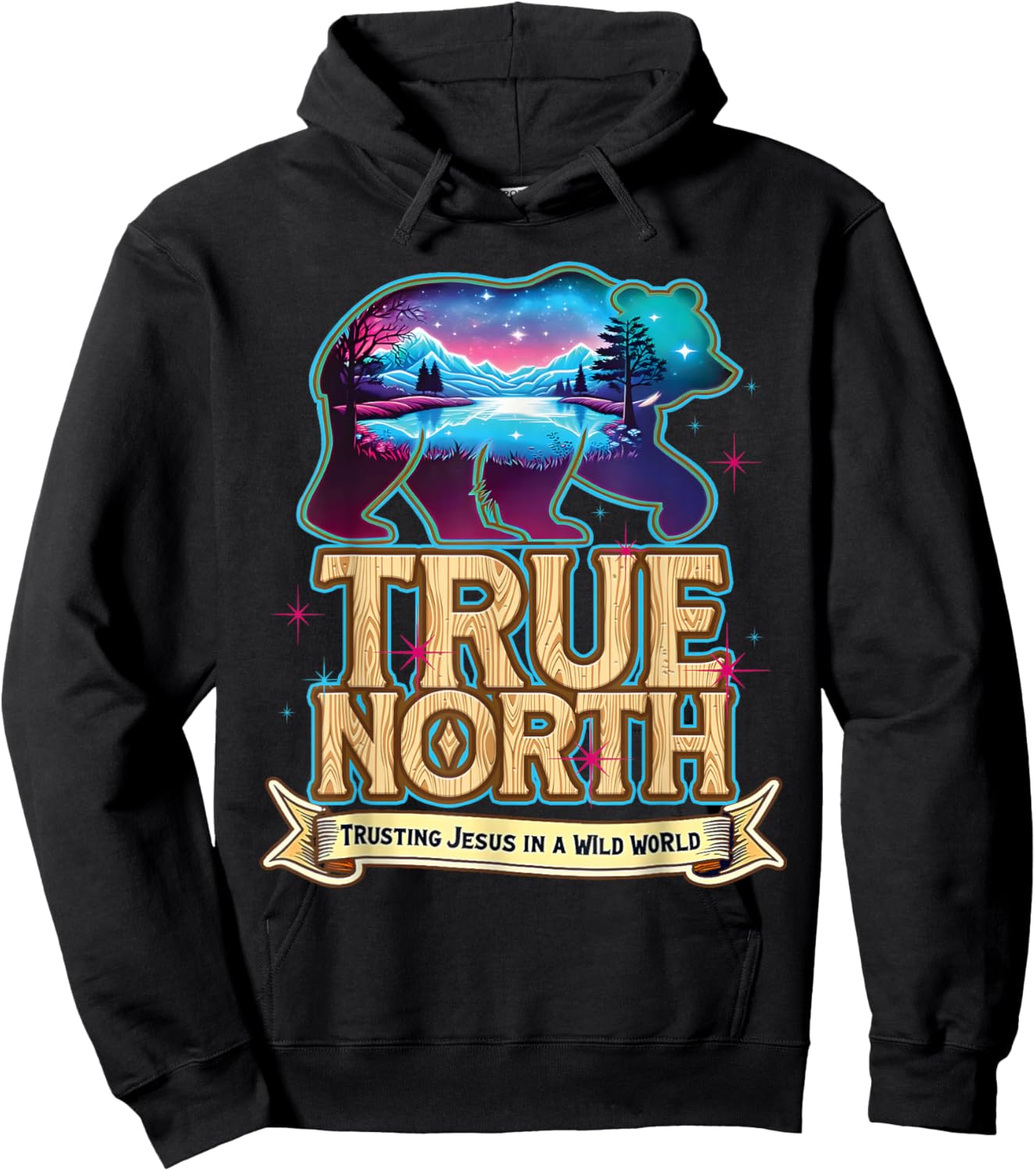 True North Trusting Jesus In A Wild World VBS 2025 Hoodie - Hoodie | Black