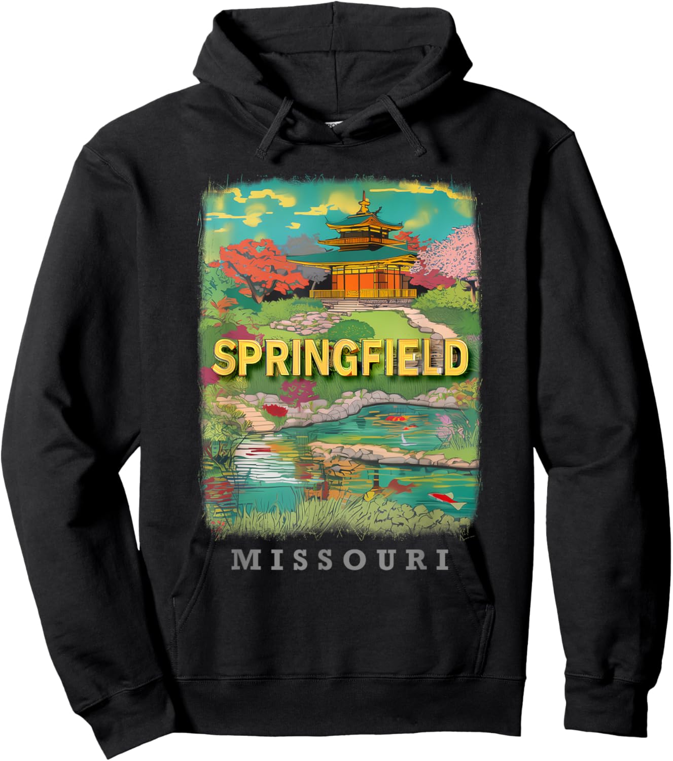Springfield Missouri MO Urban Greenery and History SD769 Hoodie - Hoodie | Black