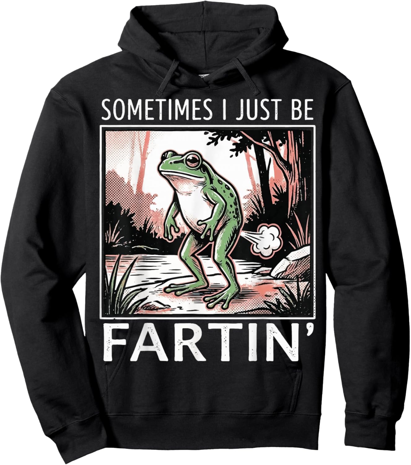 Sometimes I Just Be Fartin' Frog Hoodie - Hoodie | Black