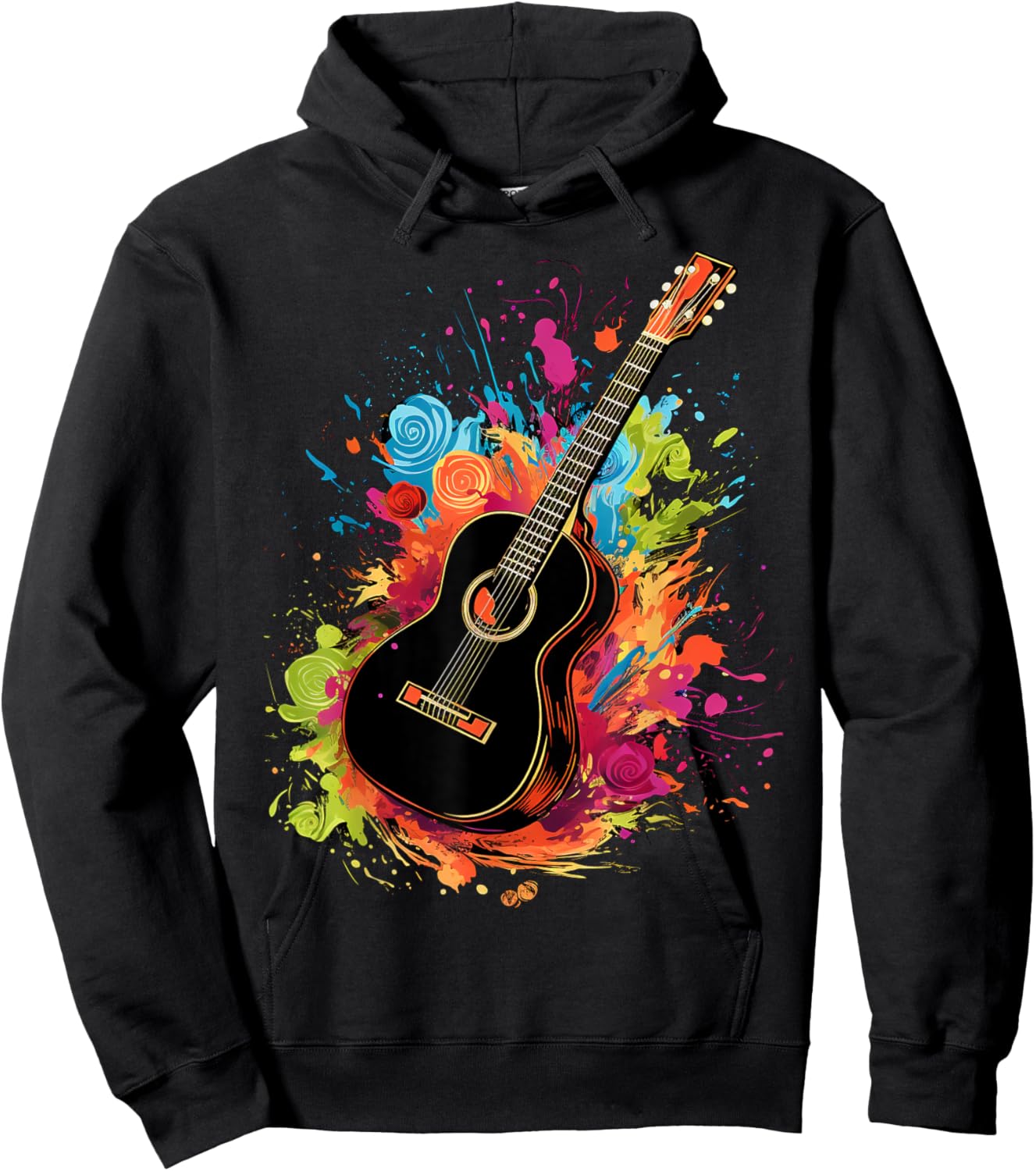 Acoustic Guitar lovers , Small, Black Hoodie - Hoodie | Black