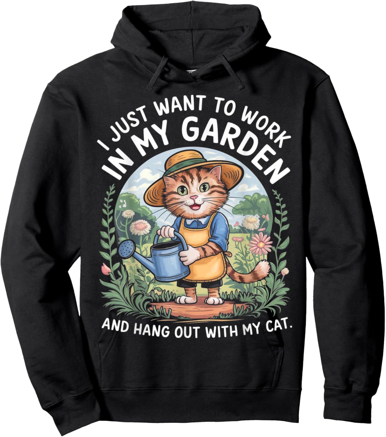 Gardening Cat Lover Gardener Garden Pet Plants Cats Women Hoodie - Hoodie | Black