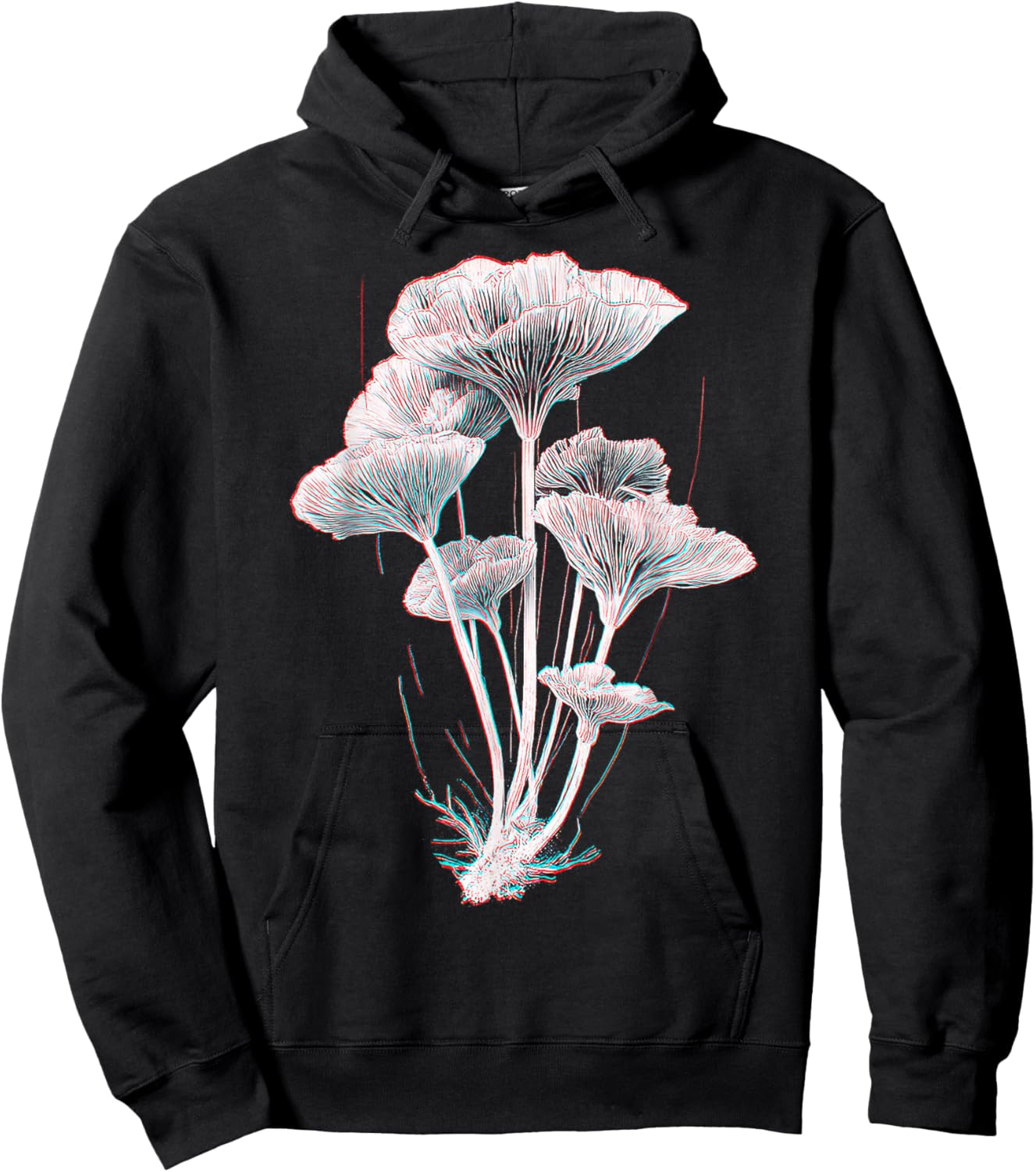 Pilzwald Kunst Motiv Geometrisch Hoodie - Hoodie | Black
