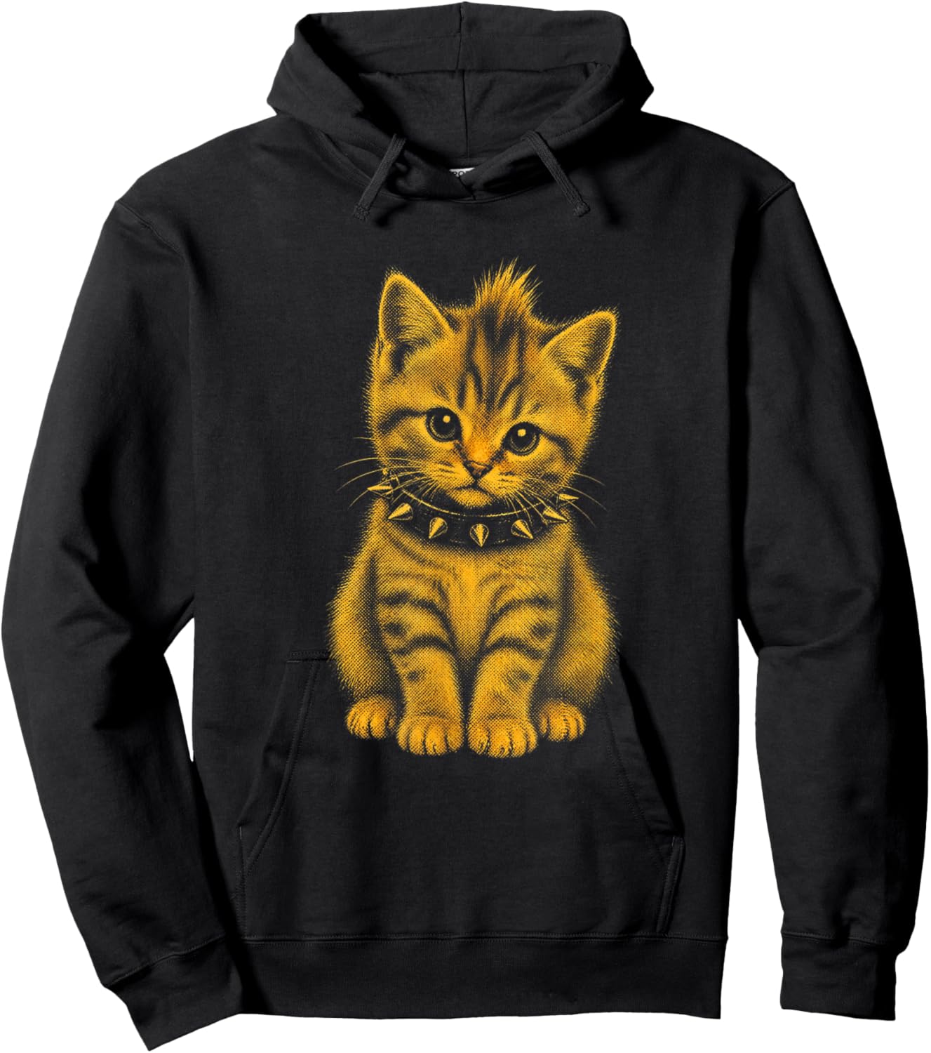 Rocker Cat Punk Metal Rock and Roll Music Rock Cat Hoodie - Hoodie | Black