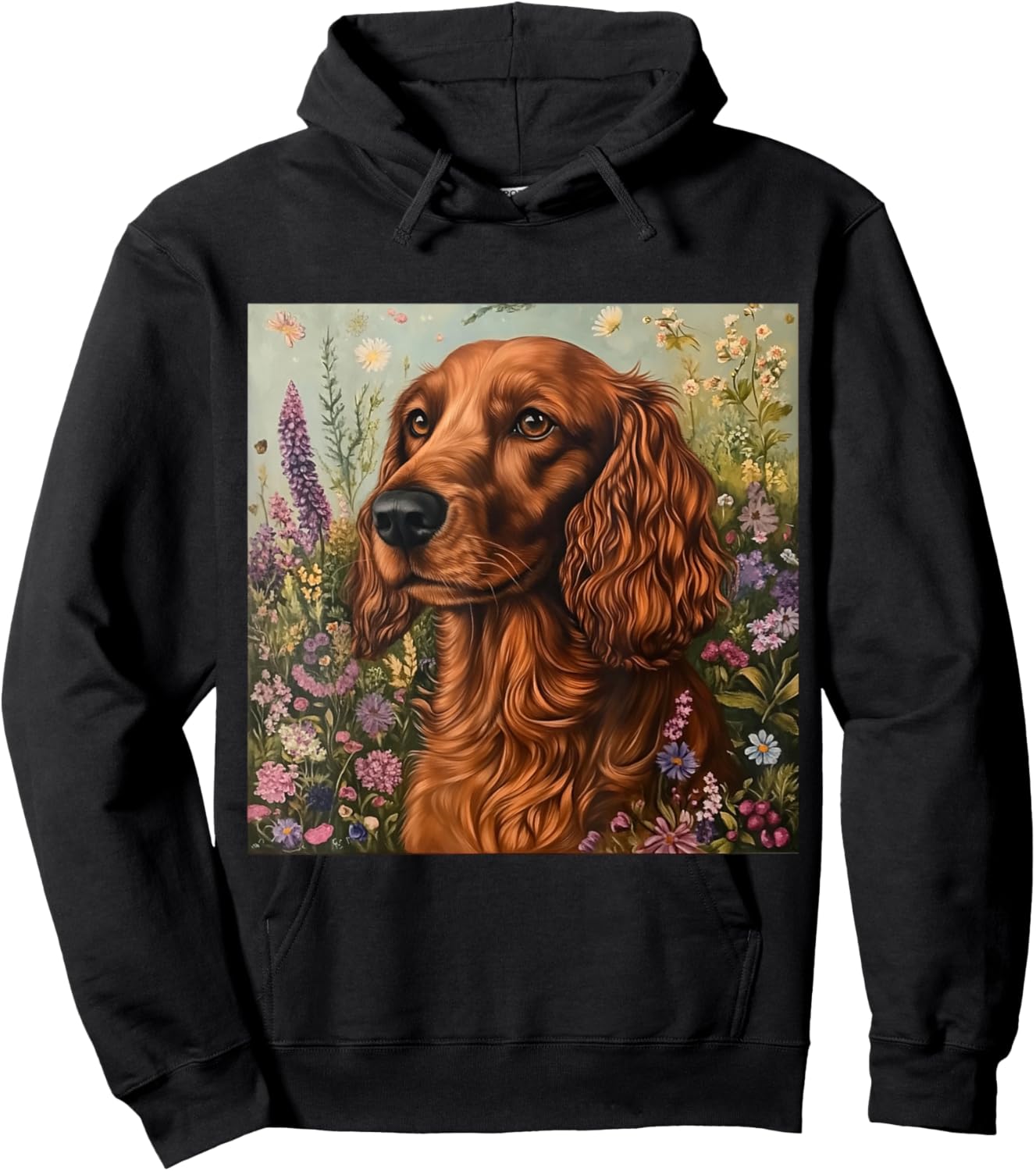 Dog Irish Setter Red Hoodie - Hoodie | Black