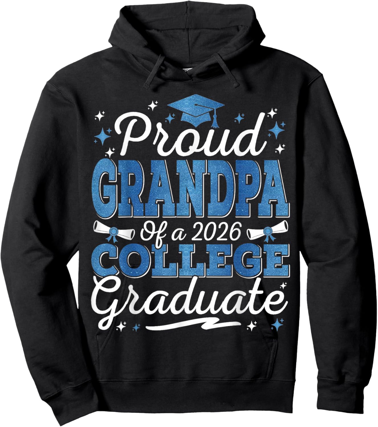 Proud Grandpa of A 2026 College Graduate Graduation Hoodie - Hoodie | Black