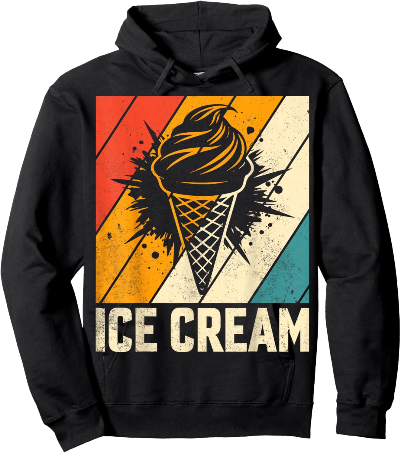 Retro Ice Cream Lover Gifts Hoodie - Hoodie | Black