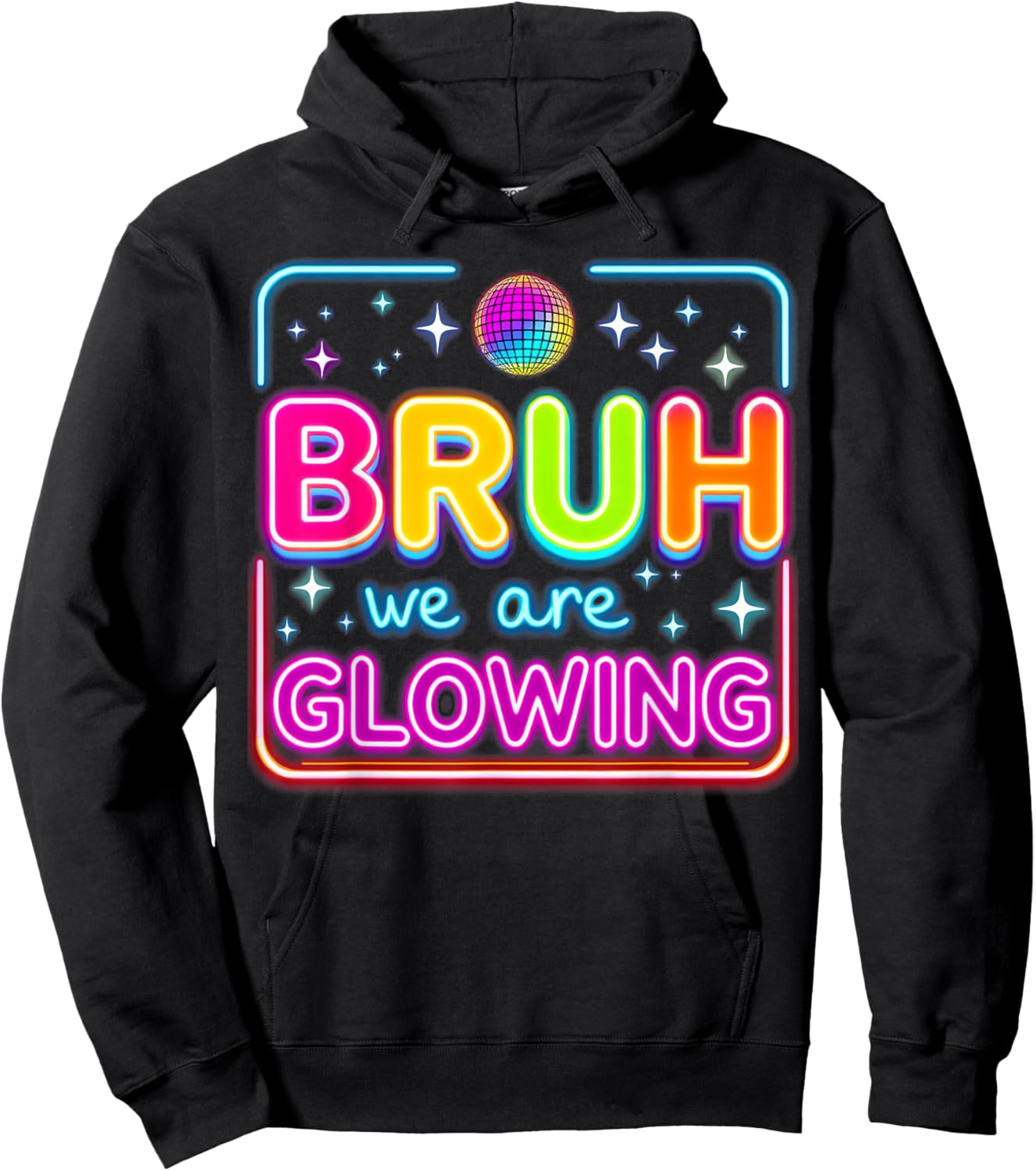 Bruh We are Glowing in My Glowing Era Hoodie - Hoodie | Black