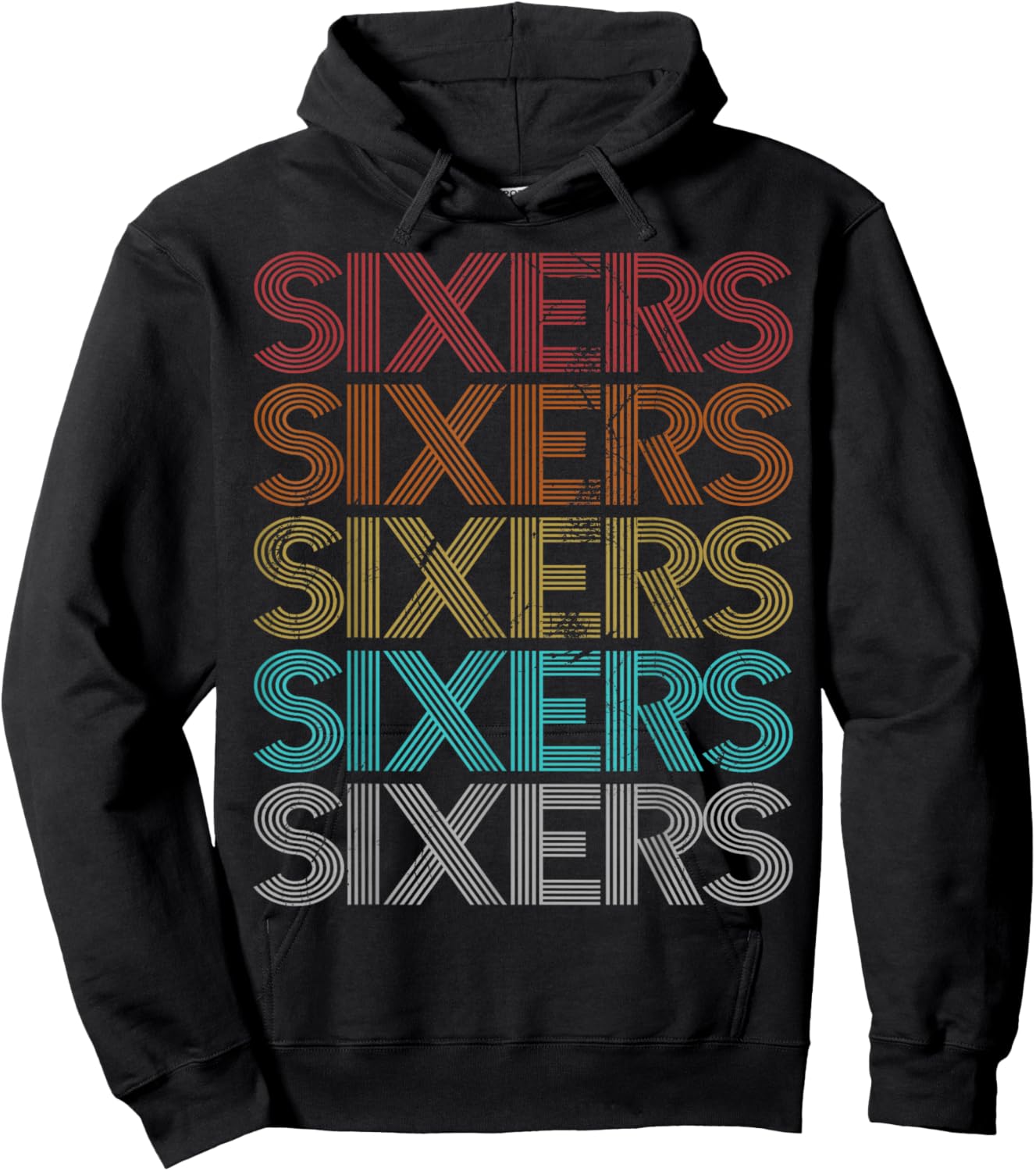 Retro Vintage Sixers Hoodie - Hoodie | Black