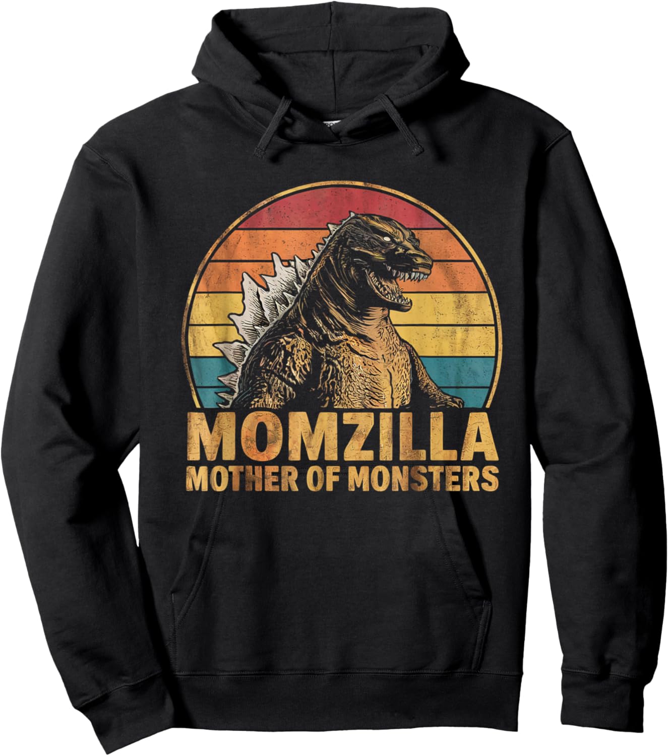 Momzilla Mother Of Monsters Funny Mother's Day Monster Hoodie - Hoodie | Black