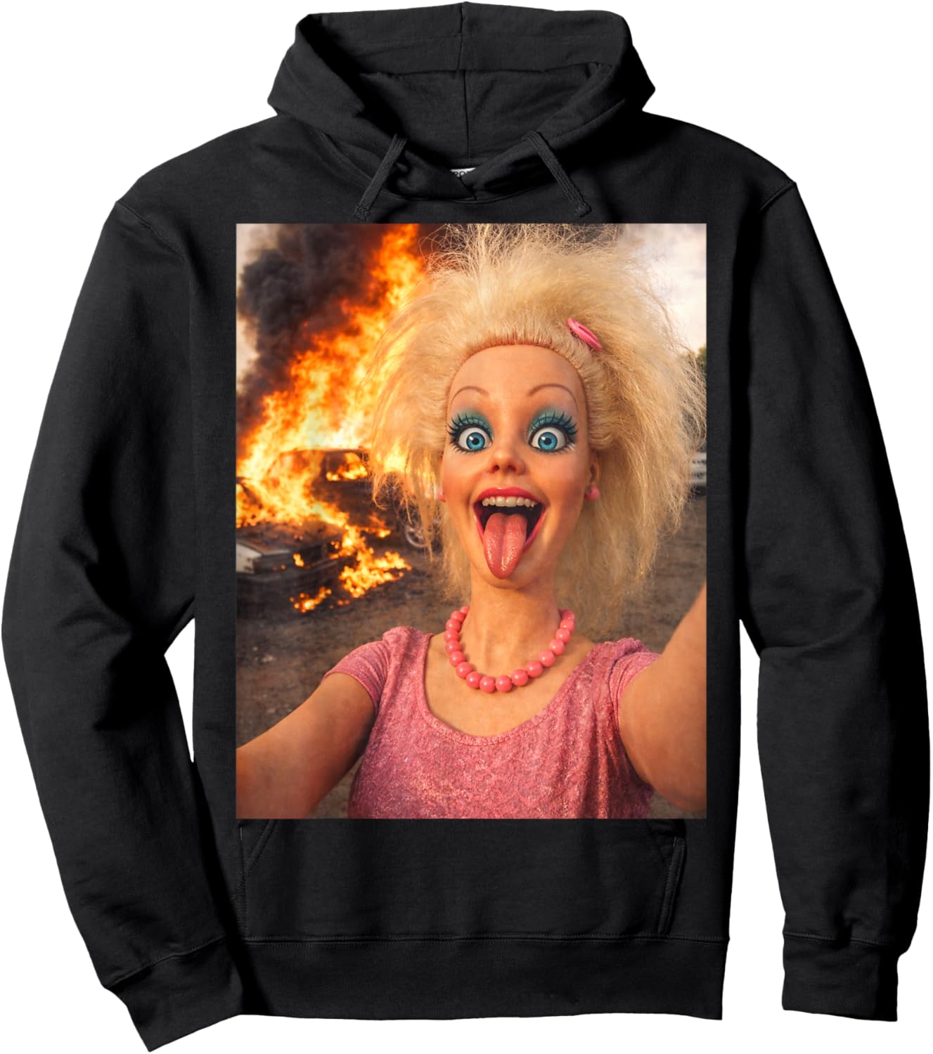 Disgusted FACE Meme DOLL Babe X Only Cute Baby Love Fans Hoodie - Hoodie | Black