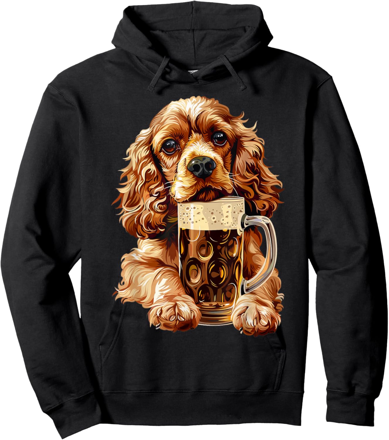 Cocker Spaniel Beer Hoodie - Hoodie | Black
