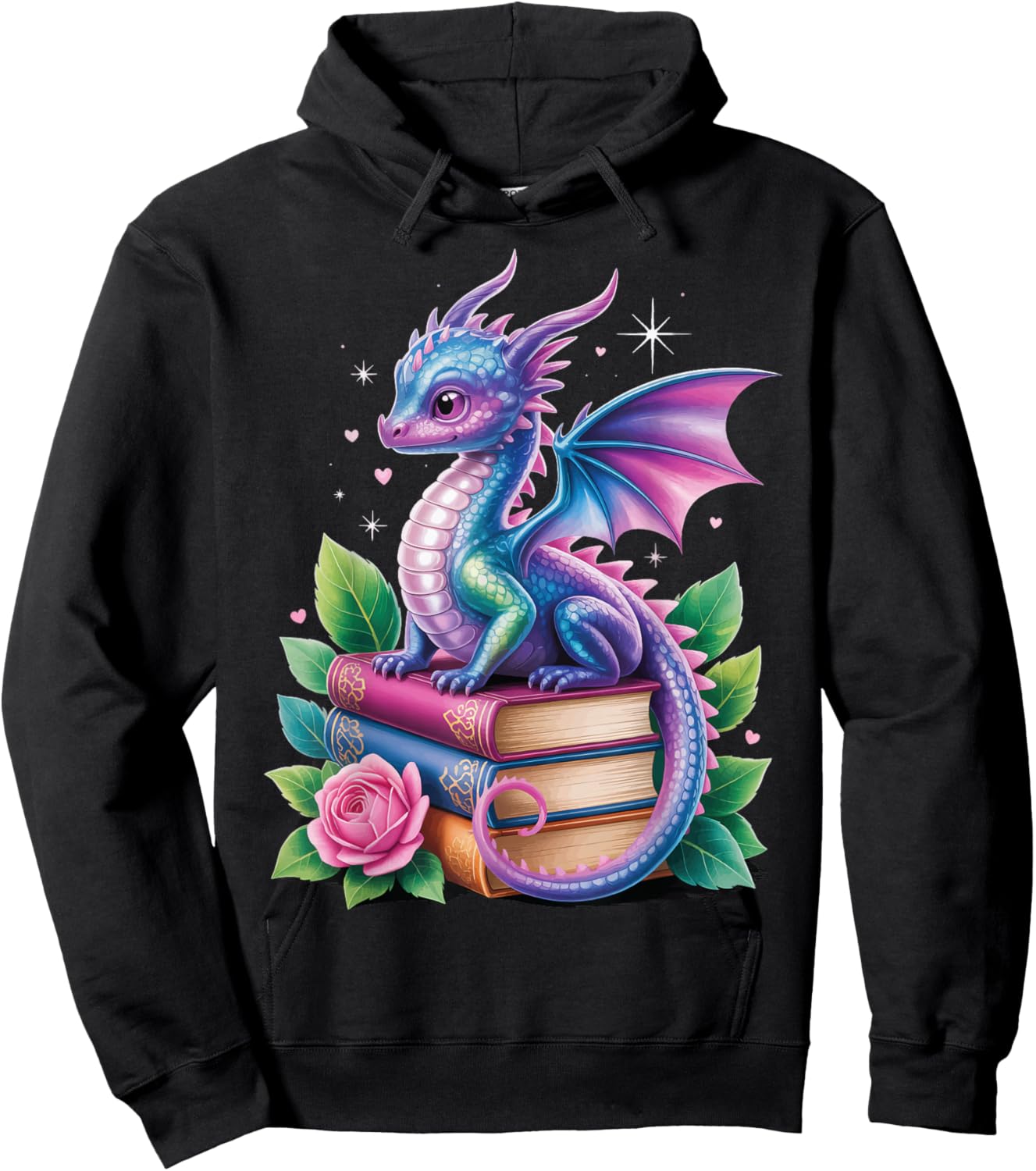 Dragon Book Fantasy Reading Hoodie - Hoodie | Black