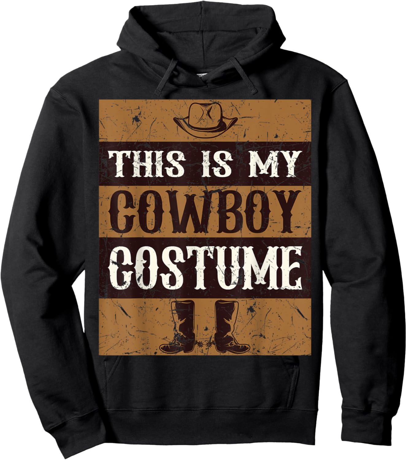 This Is My Cowboy Costume Country Western Costume Men Women Hoodie - Hoodie | Black